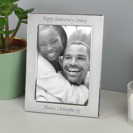 Personalised Silver Plated 6x4 Photo Frame: 5 - Photo Frames By Gift Moments