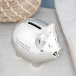 Personalised Silver Plated Piggy Bank: 1 - Money Boxes By Gift Moments