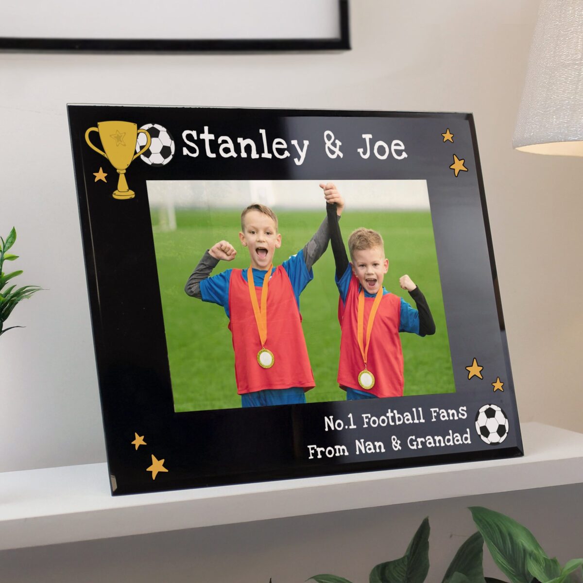Personalised Simply The Best 5x7 Black Glass Photo Frame: 1 - Photo Frames By Gift Moments