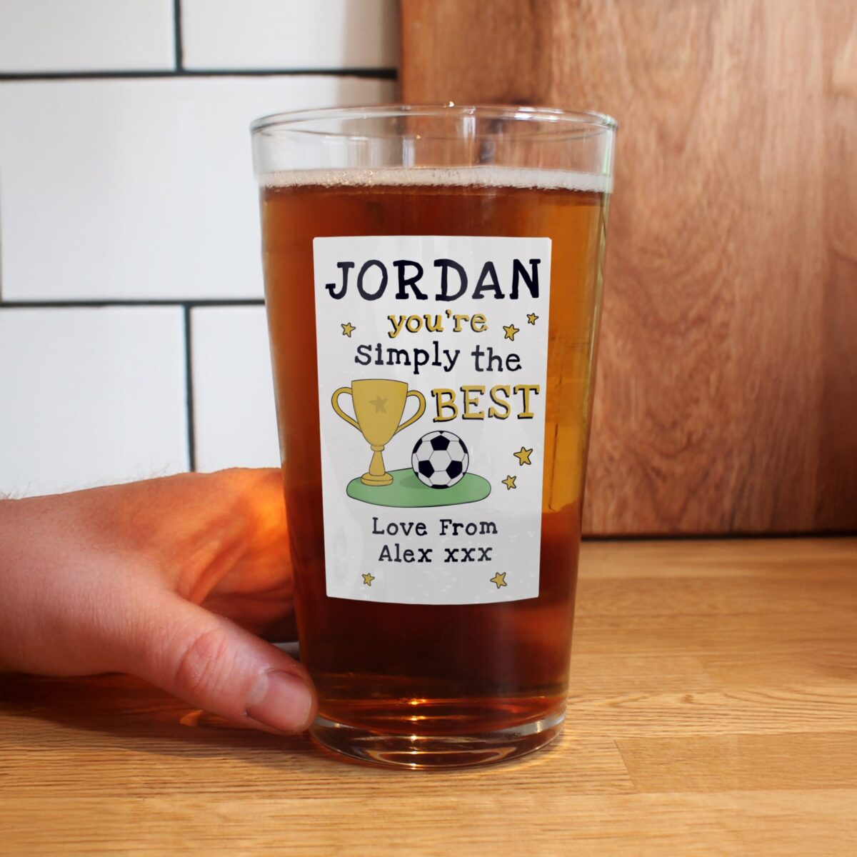 Personalised Simply The Best Beer Glass: 2 - Beer Glasses By Gift Moments