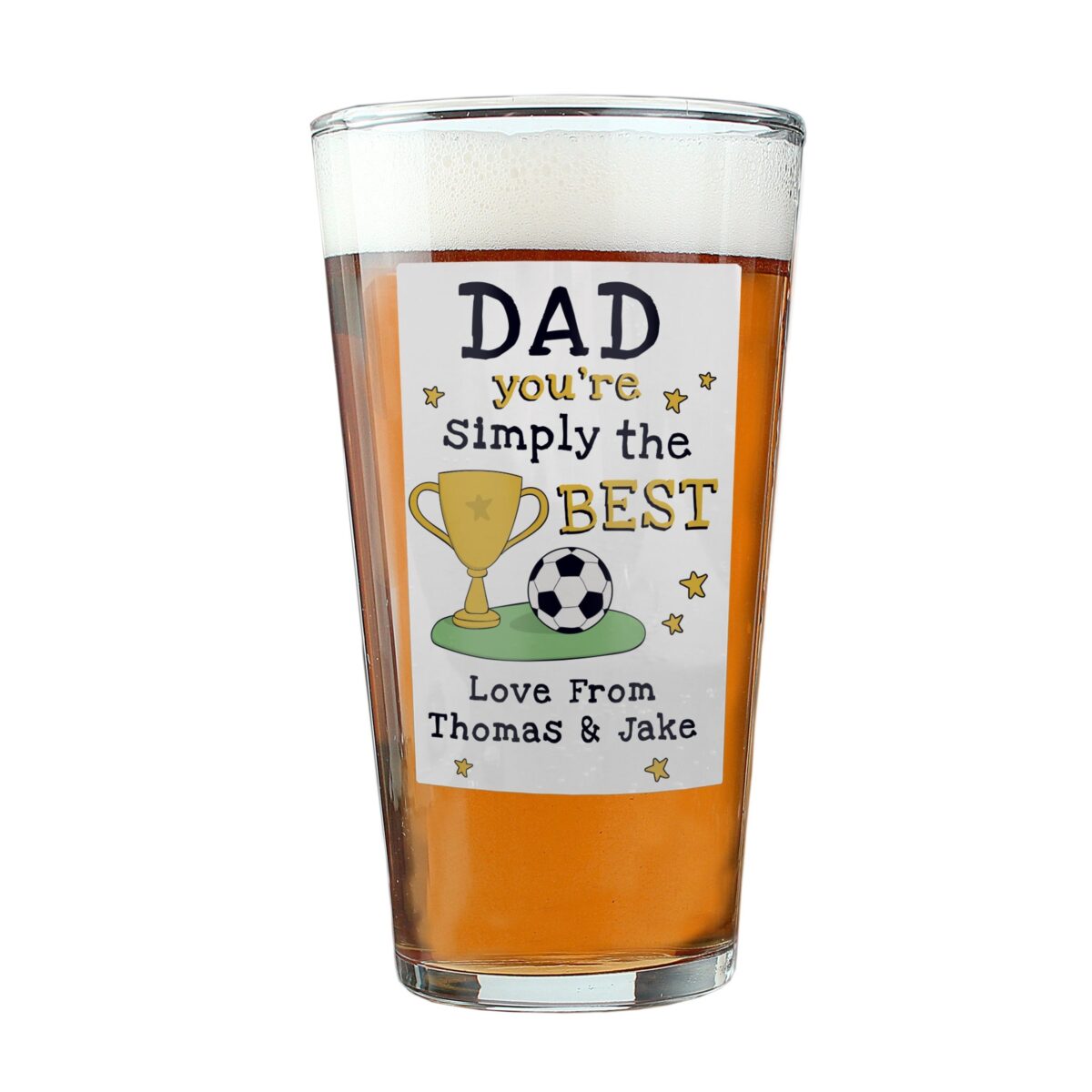 Personalised Simply The Best Beer Glass: 5 - Beer Glasses By Gift Moments