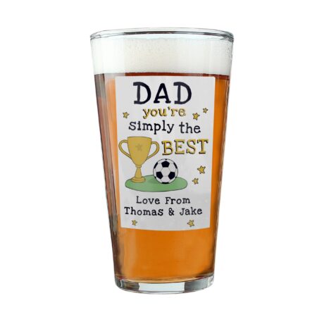 Personalised Simply The Best Beer Glass: 5 - Beer Glasses By Gift Moments