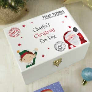 Personalised Small White Christmas Eve Box: 2 - Keepsake Boxes By Gift Moments