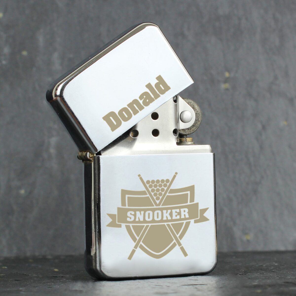 Personalised snooker lighter