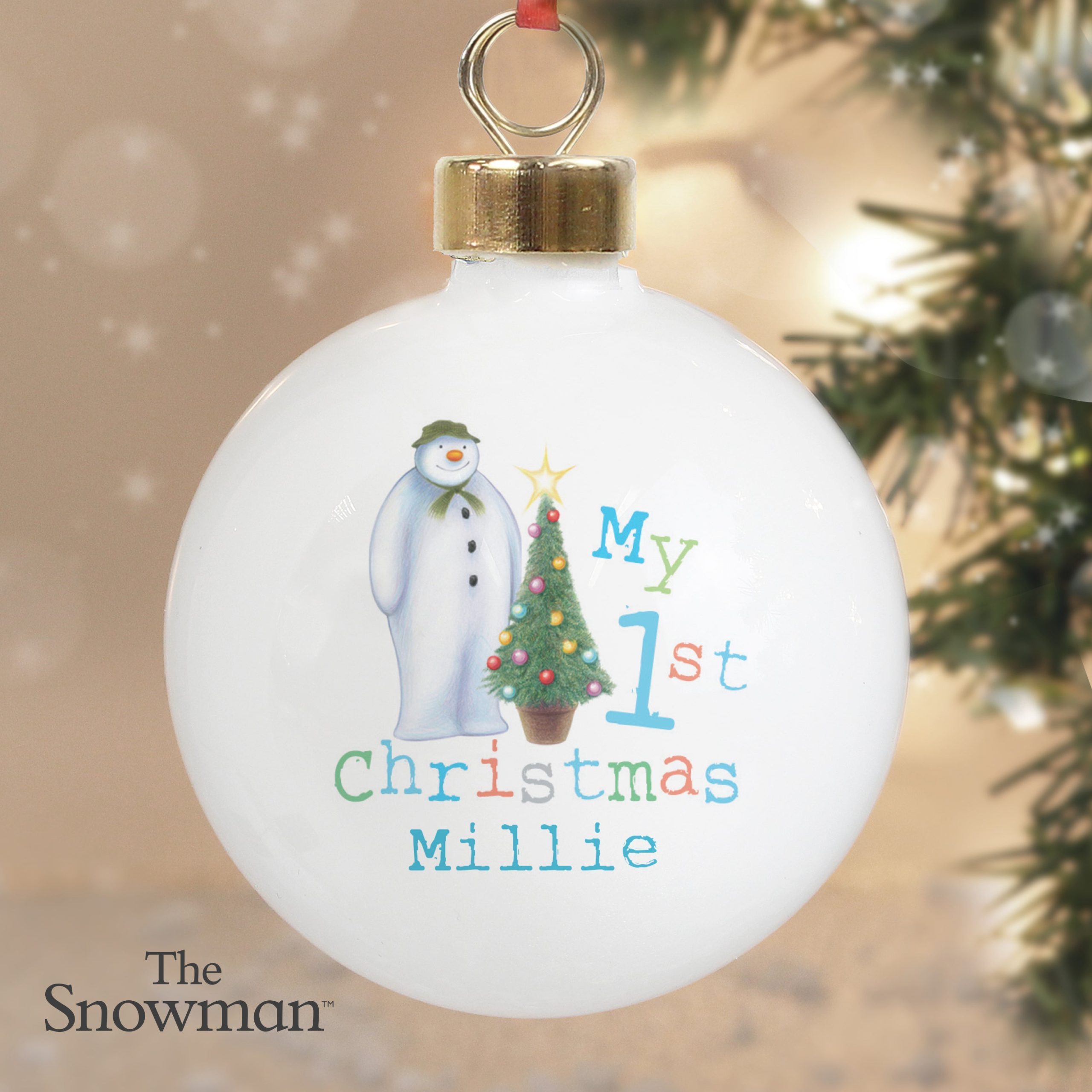 Personalised The Snowman My 1st Christmas Bauble: 1 - Christmas Baubles By The Snowman