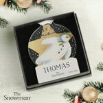 Personalised The Snowman Acrylic Decoration: 1 - Christmas Decorations By The Snowman