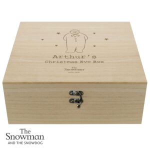 Personalised The Snowman Large Wooden Christmas Eve Box: 4 - Keepsake Boxes By The Snowman