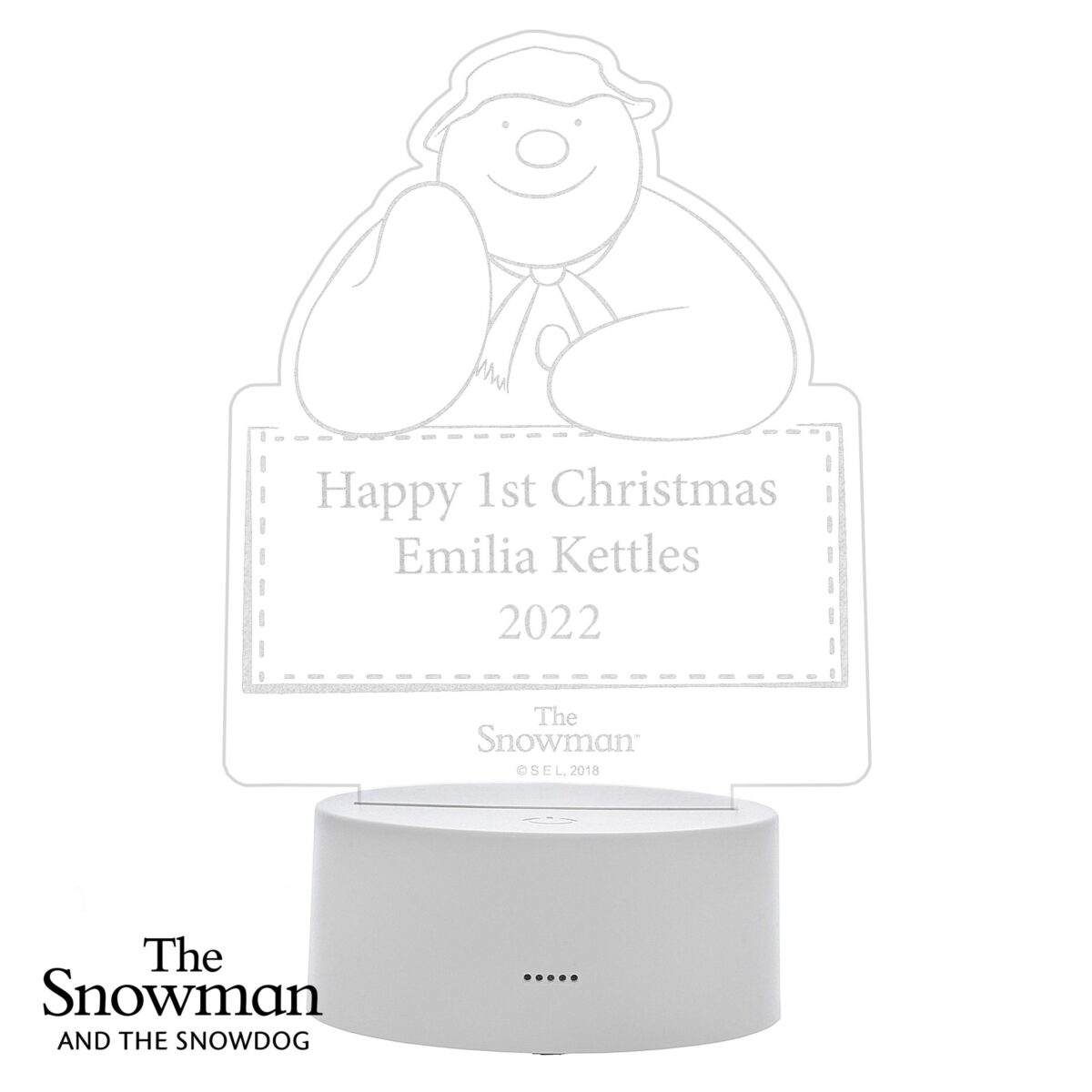 Personalised The Snowman LED Colour Changing Decoration & Night Light: 8 - LED Lighting By The Snowman