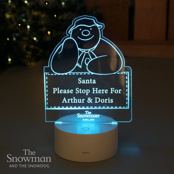 Personalised The Snowman LED Colour Changing Decoration & Night Light: 1 - LED Lighting By The Snowman