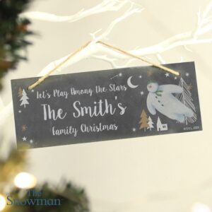 Personalised The Snowman Magical Adventure Hanging Slate Plaque: 1 - Signs & Plaques By The Snowman