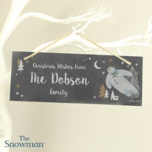 Personalised The Snowman Magical Adventure Hanging Slate Plaque: 2 - Signs & Plaques By The Snowman