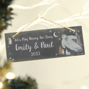 Personalised The Snowman Magical Adventure Hanging Slate Plaque: 4 - Signs & Plaques By The Snowman