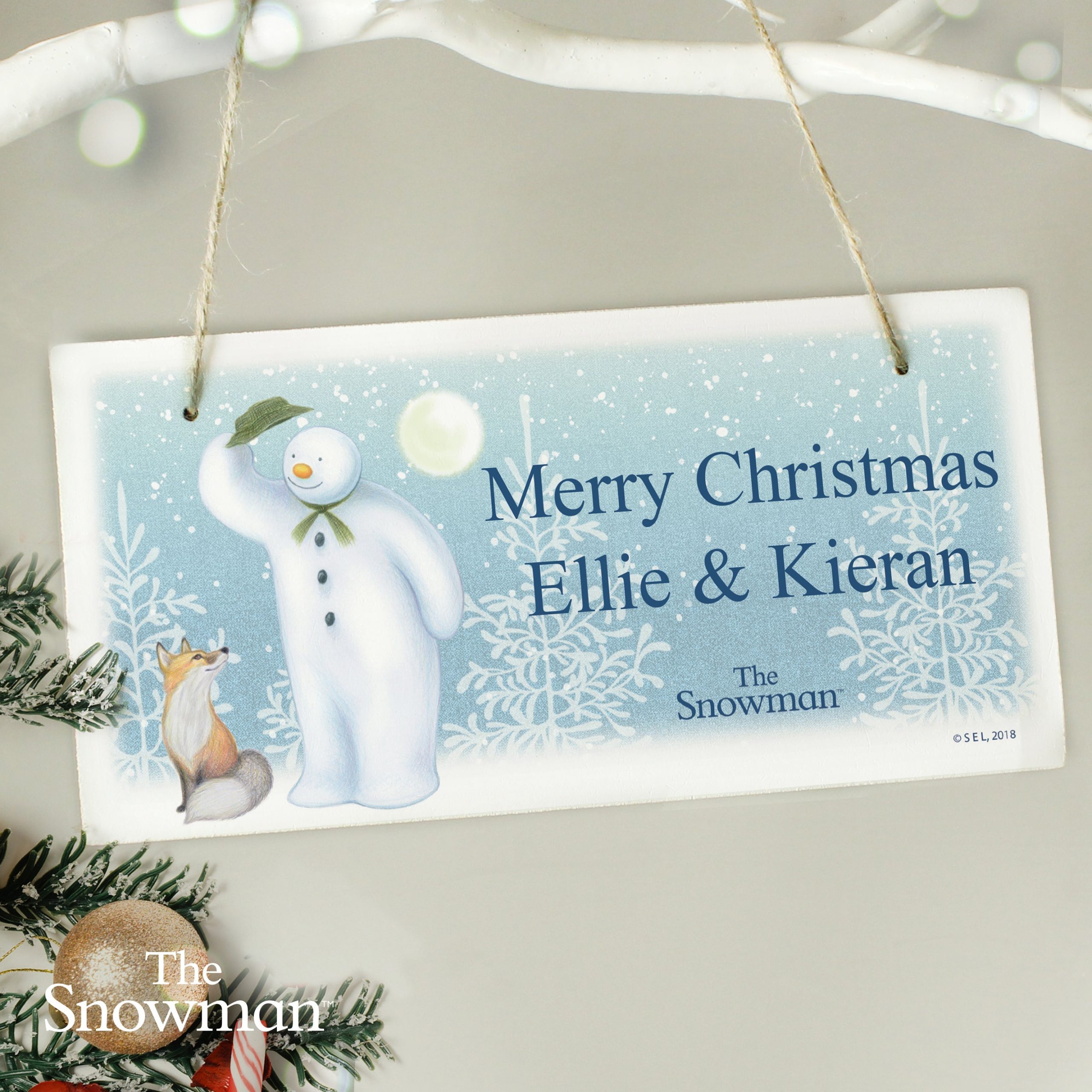 Personalised The Snowman Snow Wonder Wooden Sign: 1 - Signs & Plaques By The Snowman