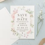 Personalised Soft Floral Set of 36 Wedding Save the Dates: 1 - Keepsakes By Gift Moments