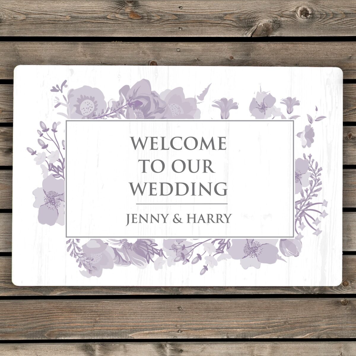 Personalised soft watercolour metal sign