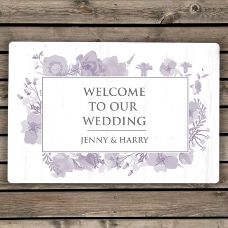 Personalised soft watercolour metal sign