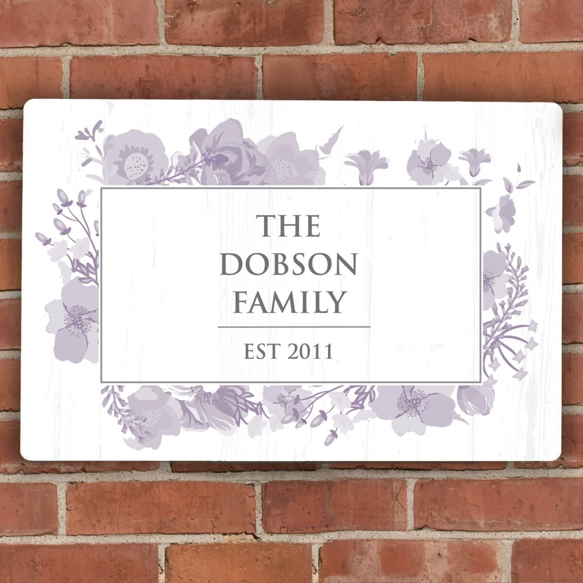 Personalised soft watercolour metal sign