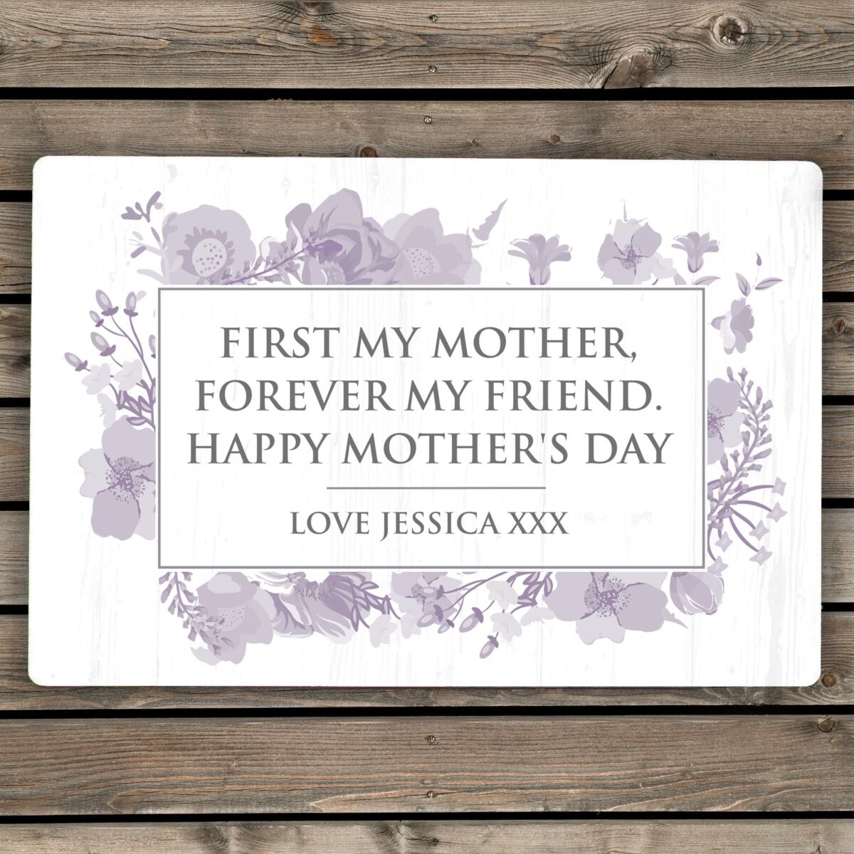 Personalised soft watercolour metal sign