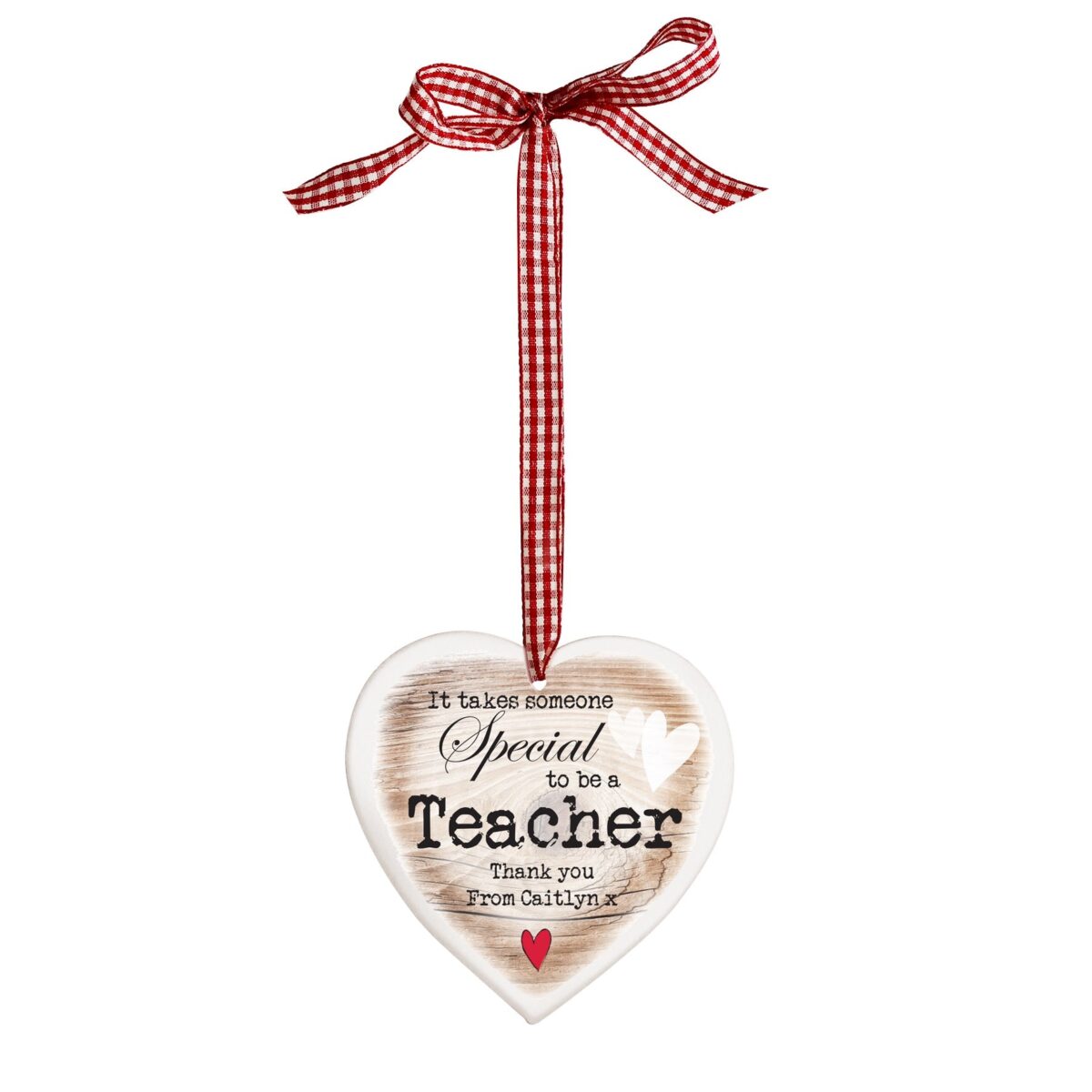 Personalised Someone Special Wooden Heart Shaped Decoration: 7 - Decorations By Gift Moments