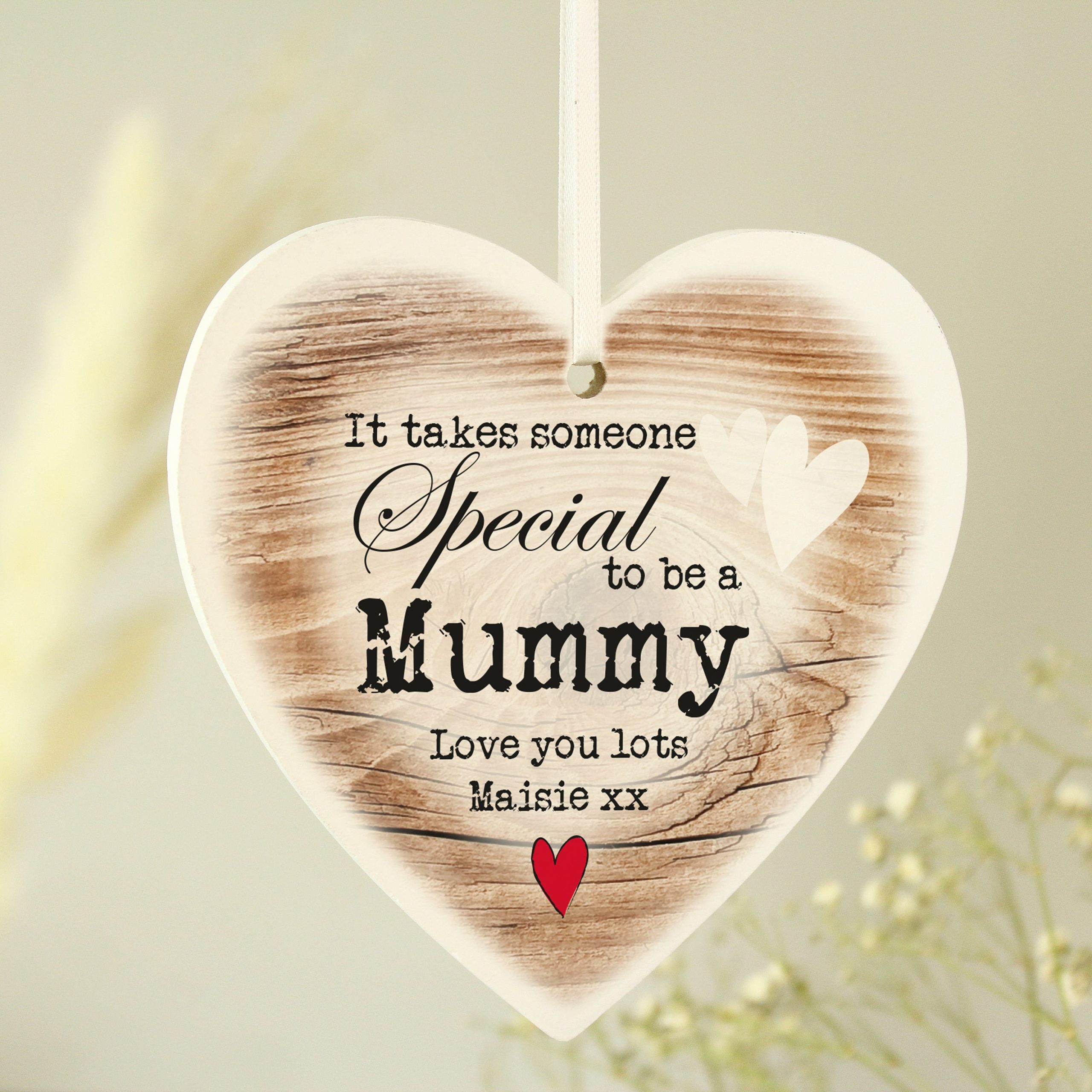 Personalised Someone Special Wooden Heart Shaped Decoration: 1 - Decorations By Gift Moments