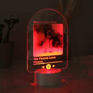 Personalised Our Song Photo Upload LED Colour Changing Light: 6 - Lighting By Gift Moments
