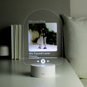 Personalised Our Song Photo Upload LED Colour Changing Light: 5 - Lighting By Gift Moments