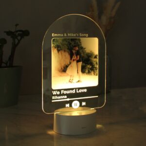 Personalised Our Song Photo Upload LED Colour Changing Light: 4 - Lighting By Gift Moments
