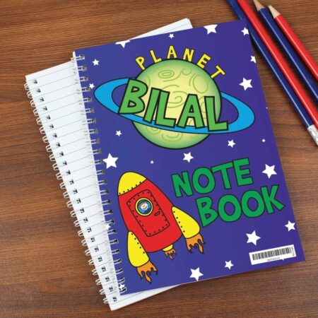 Personalised Space A5 Notebook: 3 - Notebooks By Gift Moments
