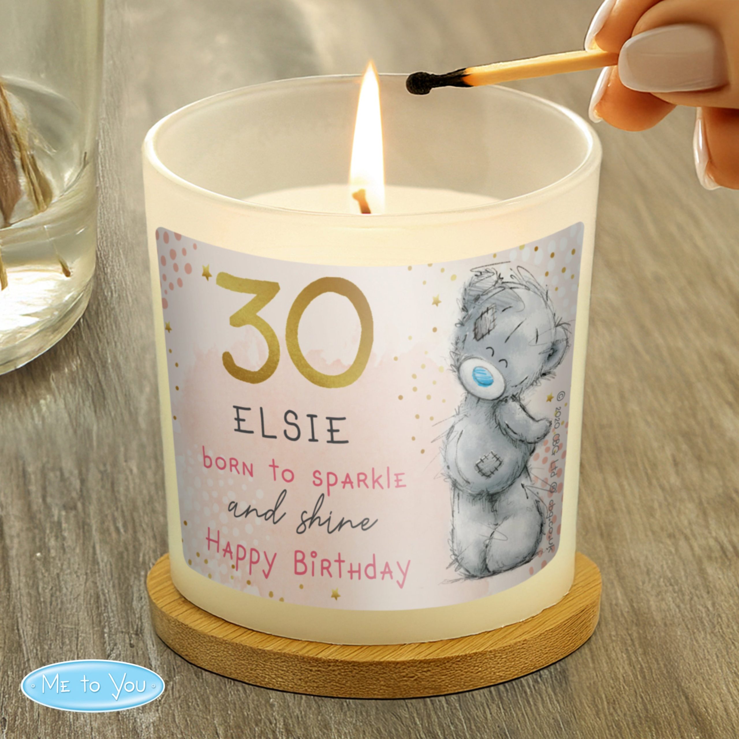 Personalised Me To You Sparkle Birthday Scented Jar Candle: 1 - Candles