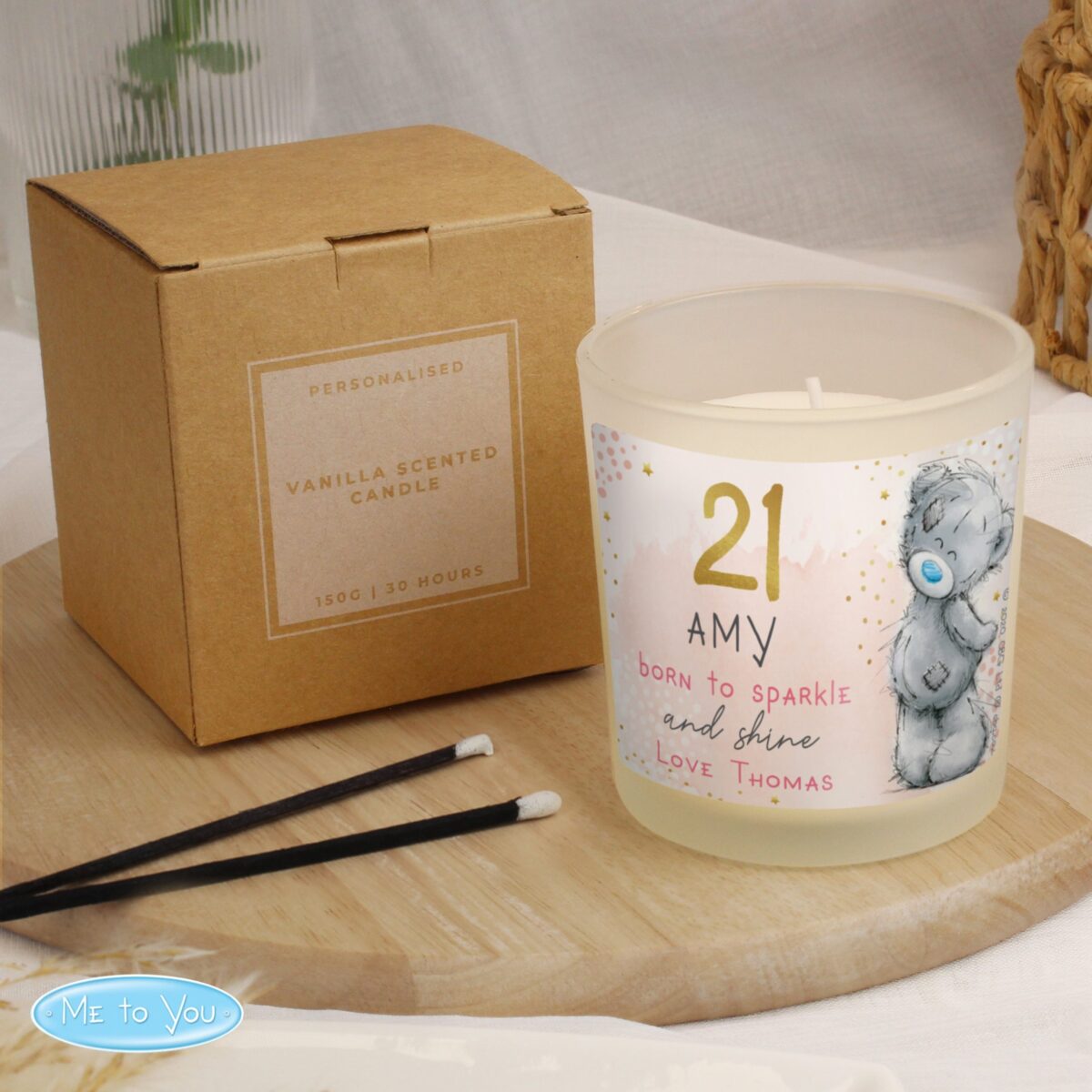 Personalised Me To You Sparkle Birthday Scented Jar Candle: 2 - Candles