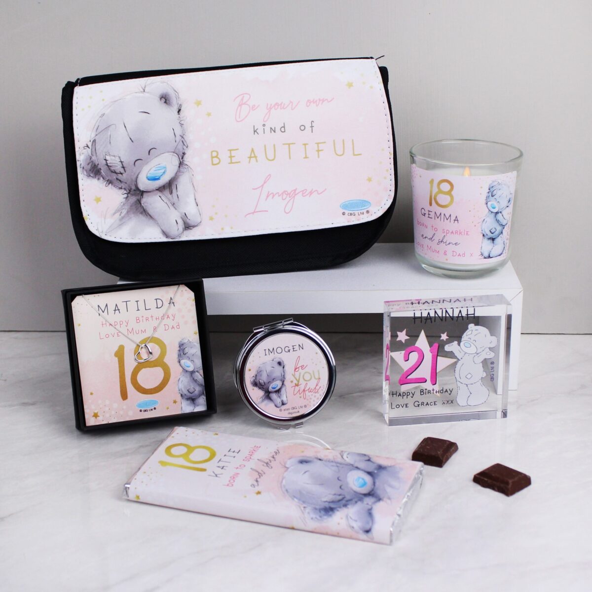 Personalised Me To You Sparkle & Shine Birthday Sentiment Silver Tone Necklace and Box: 5 - Necklaces