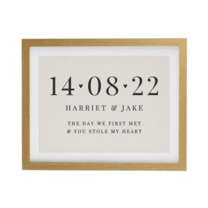 Personalised Special Date Framed Prints: 7 - Framed Prints By Gift Moments