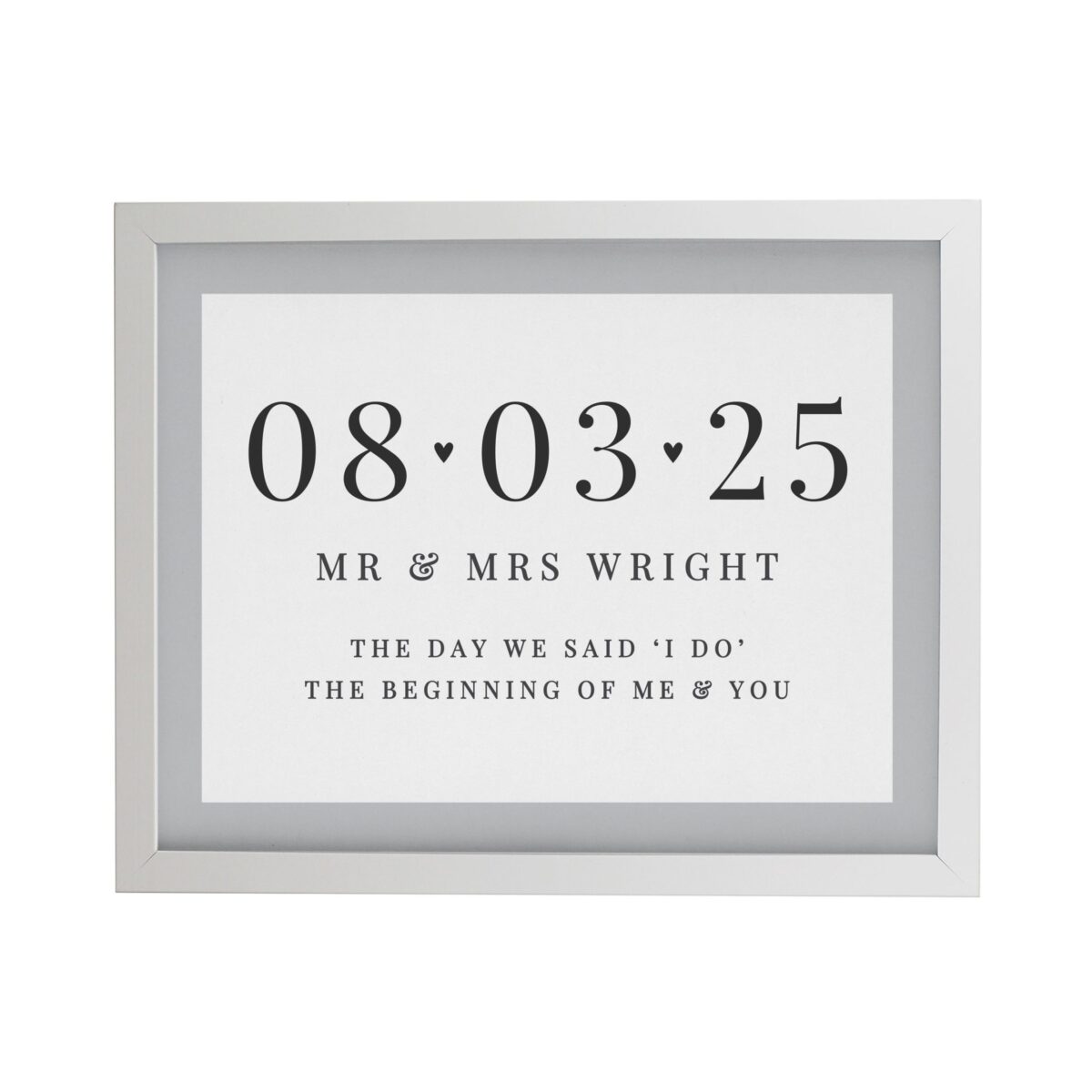 Personalised Special Date Framed Prints: 9 - Framed Prints By Gift Moments