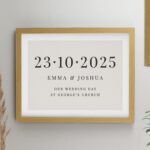 Personalised Special Date Framed Prints: 1 - Oak - Framed Prints By Gift Moments