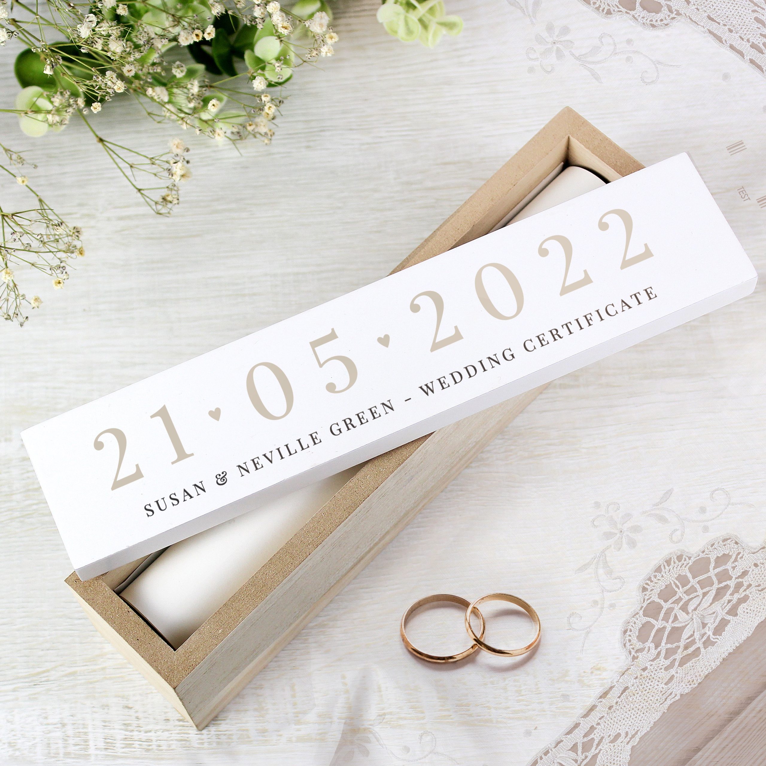 Personalised Special Date Wooden Certificate Holder: 1 - Certificate Holders By Gift Moments