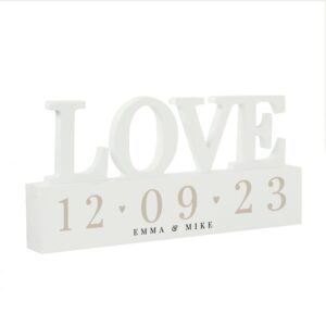 Personalised Special Date Wooden Love Ornament: 4 - Ornaments By Gift Moments