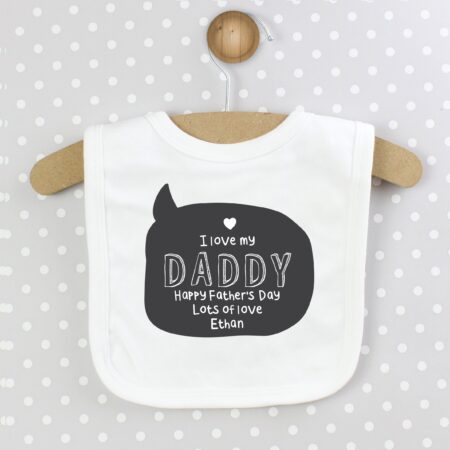 Personalised Speech Bubble Bib: 6 - Baby Clothing By Gift Moments