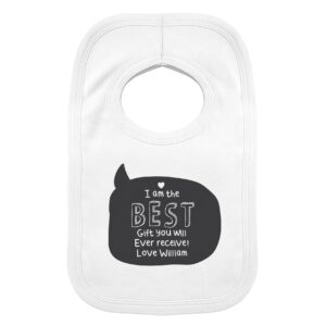 Personalised Speech Bubble Bib: 2 - Baby Clothing By Gift Moments