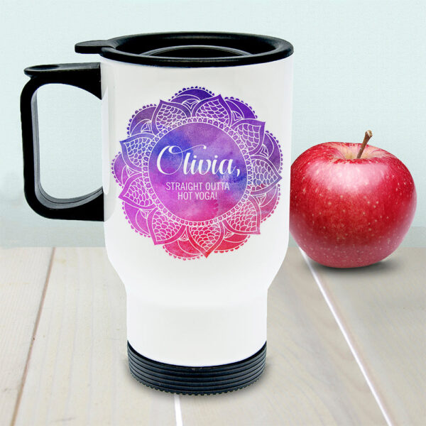 Personalised White Travel Mug for Her: 2 - Travel Mugs By Gift Moments