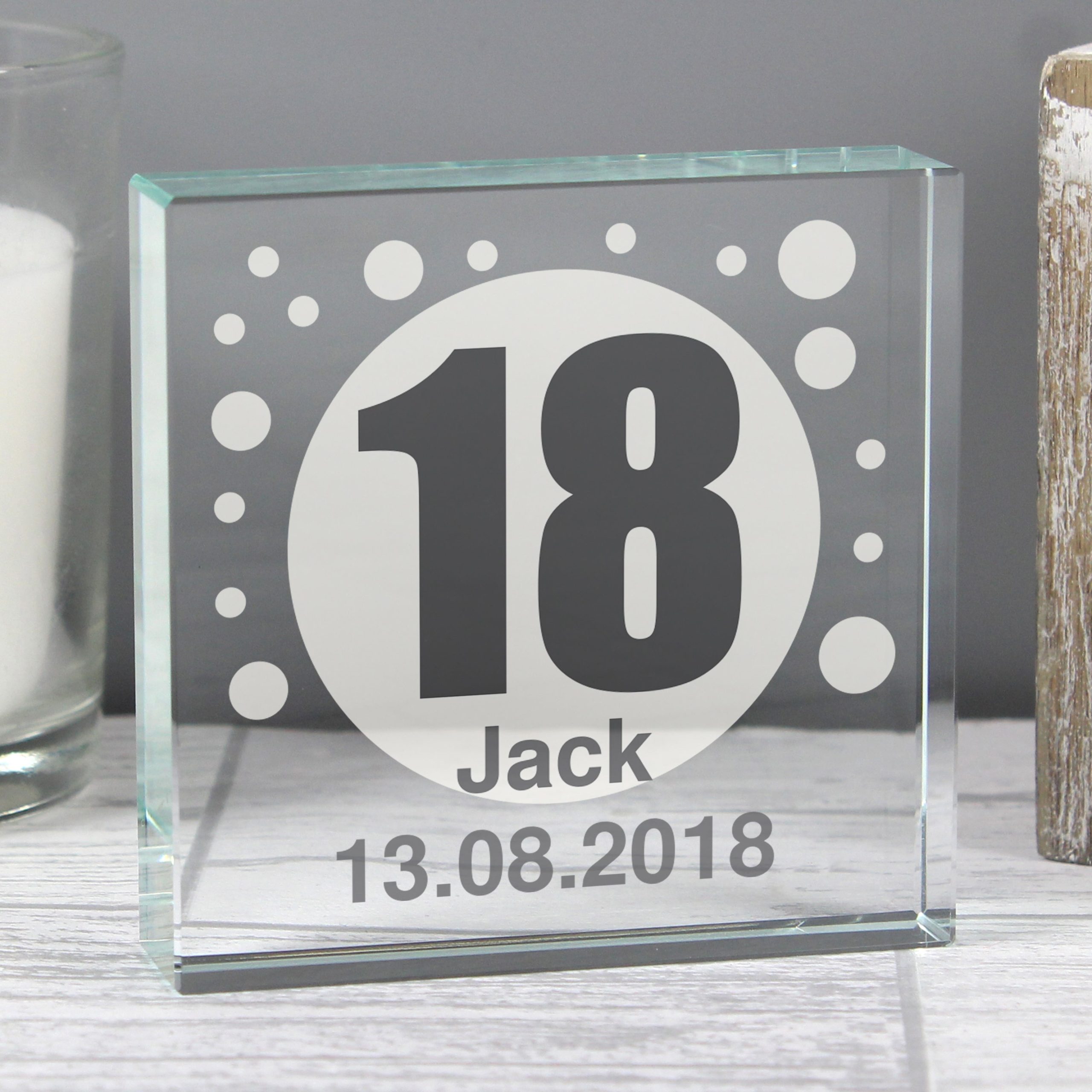 Personalised Spots Age Crystal Token: 1 - Crystal Tokens By Gift Moments