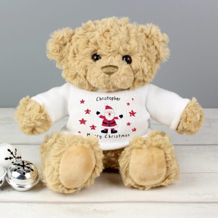 Personalised Spotty Santa Teddy Bear: 3 - Teddy Bears & Soft Toys By Gift Moments