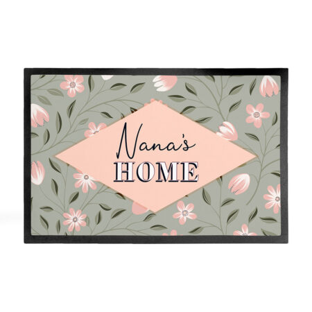 Personalised spring blossoms doormat