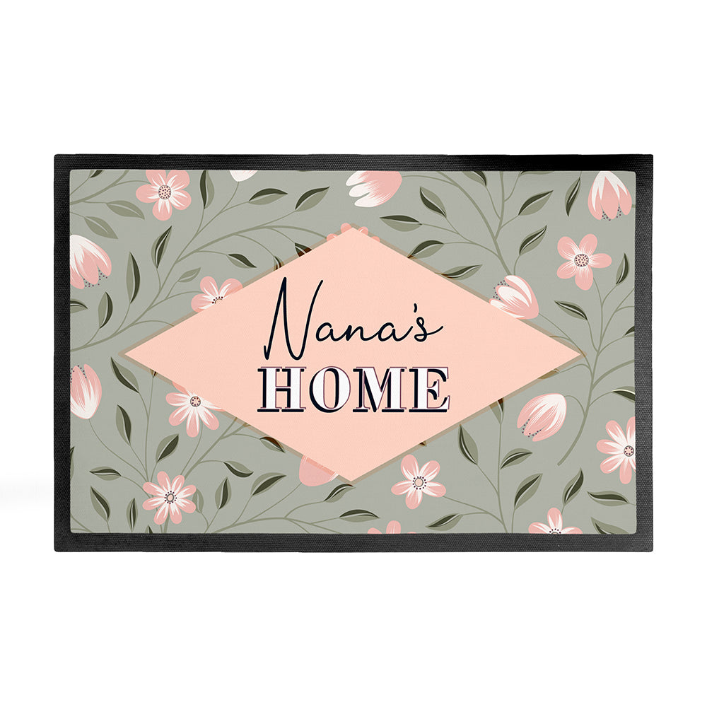Personalised spring blossoms doormat