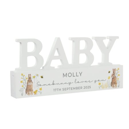 Personalised Spring Bunny Baby Ornament: 4 - Ornaments By Gift Moments