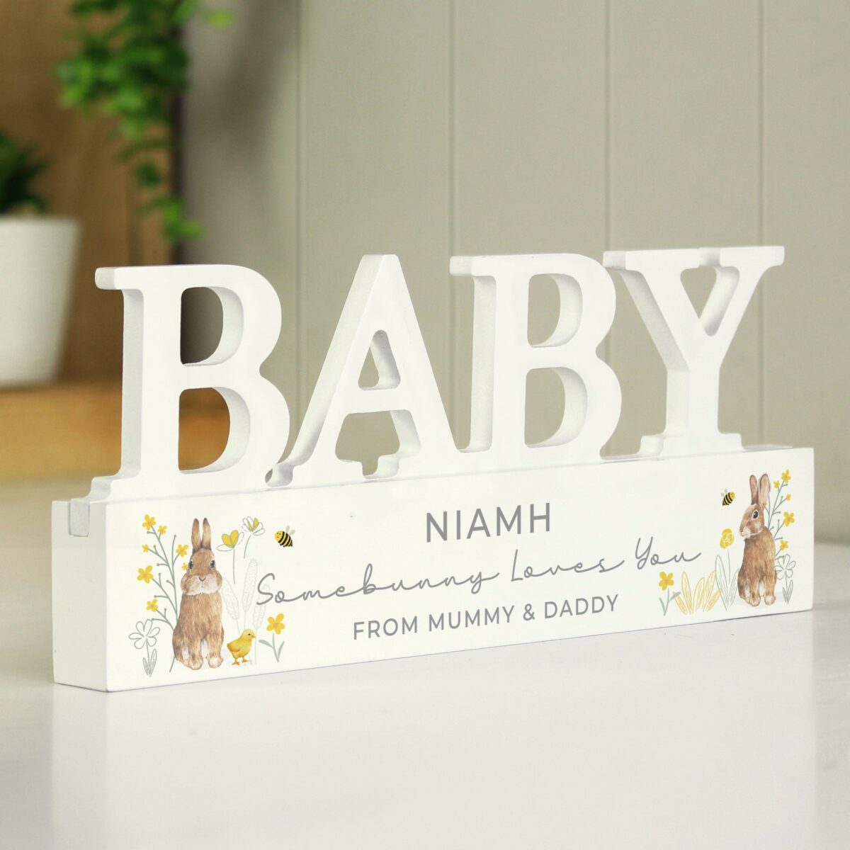 Personalised Spring Bunny Baby Ornament: 2 - Ornaments By Gift Moments