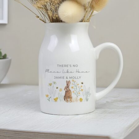 Personalised spring bunny jug vase