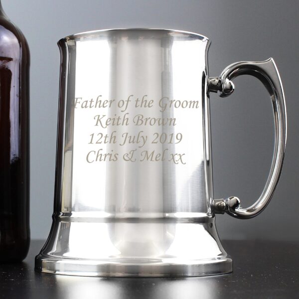 Personalised Stainless Steel Tankard: 1 - Tankards By Gift Moments