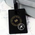 Personalised Stamped Black Luggage Tag: 1 - Luggage Tags By Gift Moments