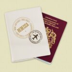 Personalised Stamped Cream Passport Holder: 1 - Passport Holders By Gift Moments