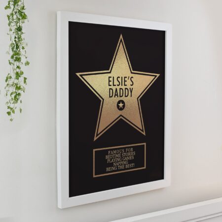 Personalised star award framed prints